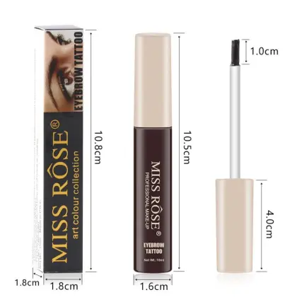 MISS ROSE Quick-Drying Matte Beauty Makeup Eyebrow Pencil Waterproof Lasting Non-Marking Enhancers Dyeing Eyebrow Cream TSLM1