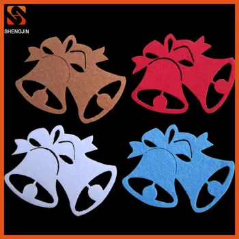 Felt laser cut jingle bell yiwu christmas decoration