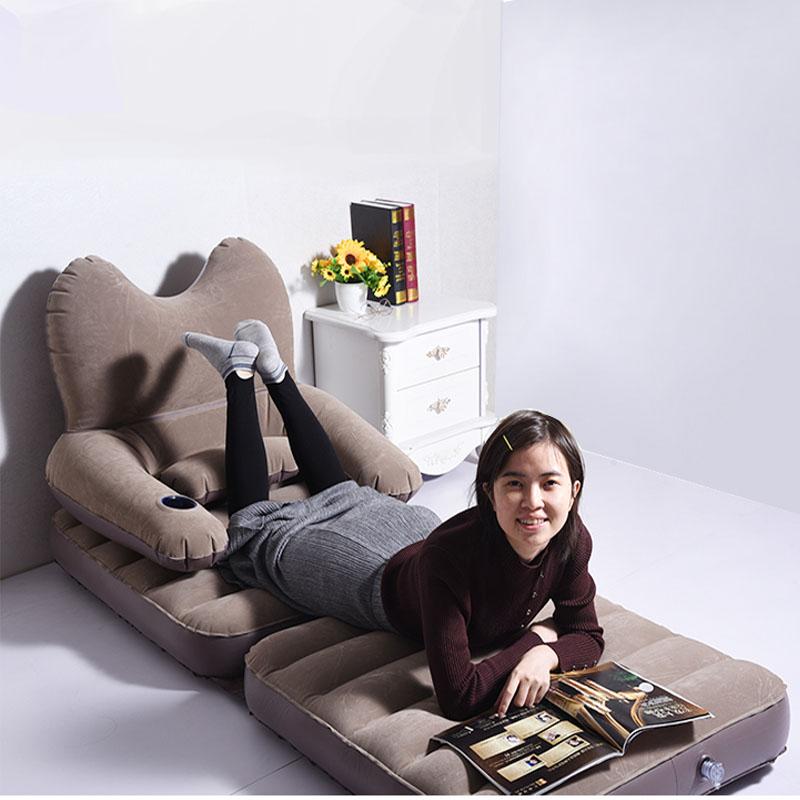 Foldable inflatable sofa bed