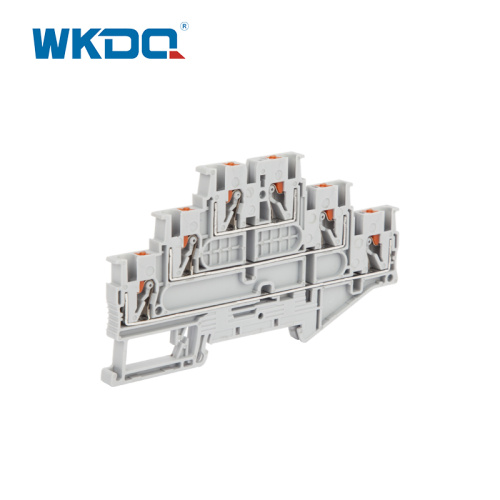 Triple Level Din Rail Push-in Terminal Blocks