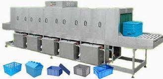 Steam / Electricity Heating Turnover Crate Washer For Food