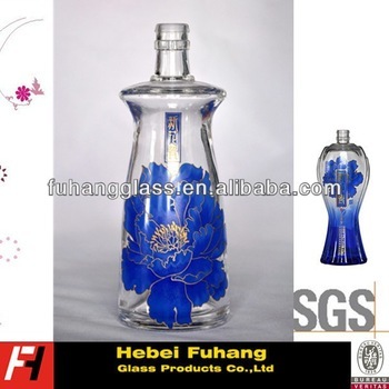Decal Flint glass bottles