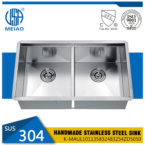 Workstation Sink Undermount Workstation Kitchen Sink Stainless Steel Double Bowl Factory