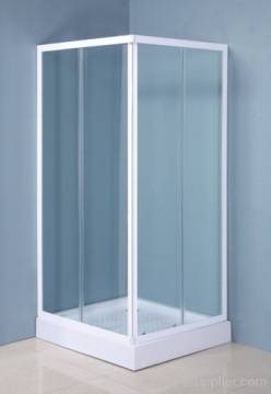 White Aluminum Frame With Shower Enclosure 