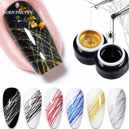 BORN PRETTY Spider Wire Drawing Nail Gel Painting Gel Nail Polish Pulling Silk Point Line Creative Soak Off Nail Art Gel 5ml