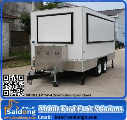 Best Design Mobile fast food trailer,fast food van mobile kitchen trailer