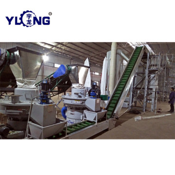 Rubber Wood Sawdust Pressing Pellet Making Machinery Line