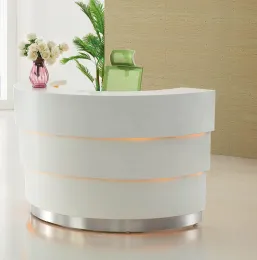 White Color Salon Reception Desk