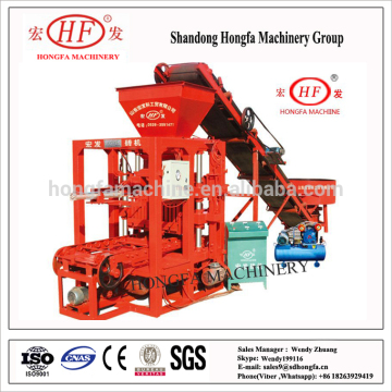 QT4-26D Cement or concrete hydraulic semi automatic brick making machine manufacturing plant