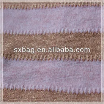 2015 Shaoxing Supplier Hot Selling Gold Shiny Sweater Knit Fabric