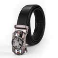 Spring Lock Men`s Leather Belt