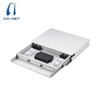 Co-Net 3U Rack Patch Panel 19 '' مع ODF ftth plc splitter ، apc fdf chassis