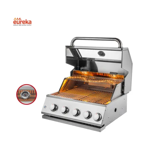 4 Burners Natural Gas Bbq Built In Barbecue Grill With 4 Burners