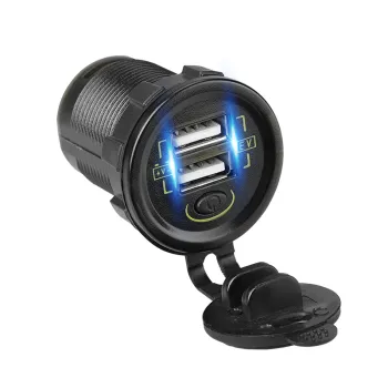 Hotsales 48V/60V/72V/100V Waterproof Dc 36V To 108V Electric Vehicle On Off Switch Dual USB Car Charger Adapter