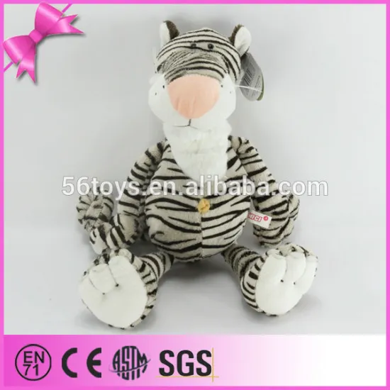 Black white stripe tiger toy,cheap stuffed baby animal toy