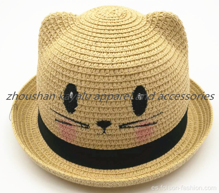 Sombrero de paja de venta caliente para niños