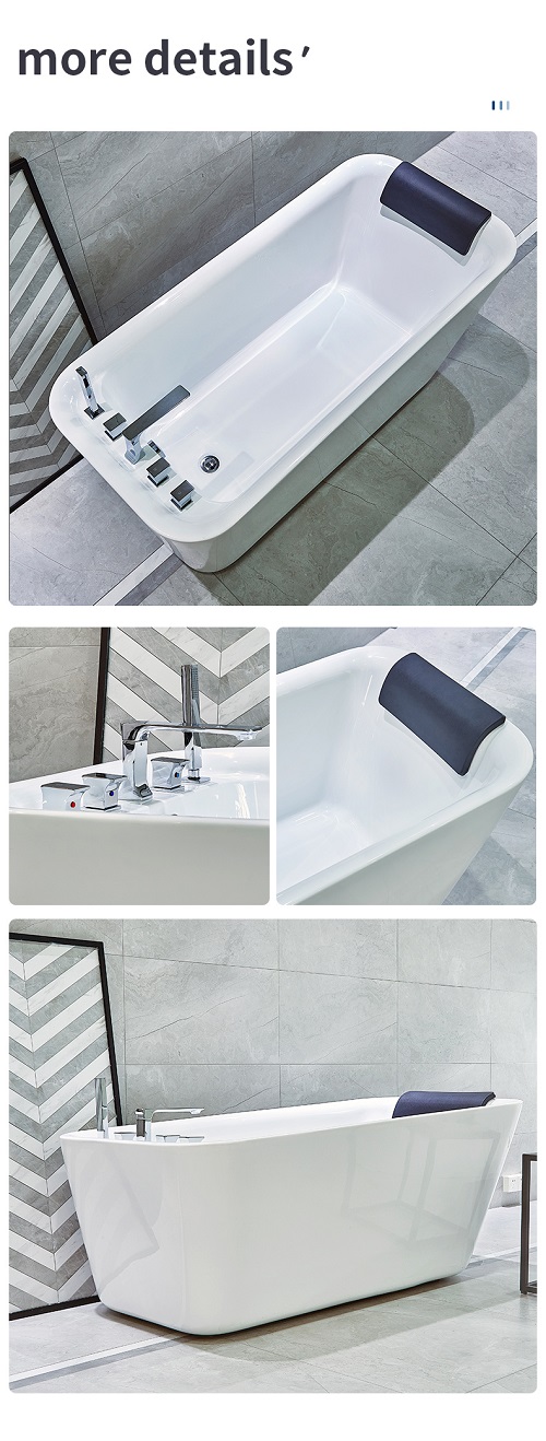 Wholesale Simple design cultured acrylic freestanding bathtub, home bathtub,tub spa