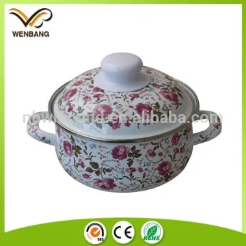 decals printing soup cooking enamelware cookware