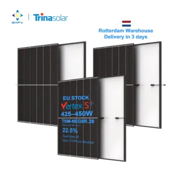 Trina Vertex N Bifacial TSM-Neg9R Series: 425W to 450W Black Frame Dual Glass N-Type Topcon Solar Modules