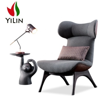 Nordic Style Modern Sexy Fabric Gray Arm Chair for Living Room