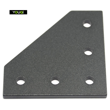 Corner Bracket Plate for Aluminum Profiles: YouQi Black L Shape 5-Hole Joining Plate for 2020 Series