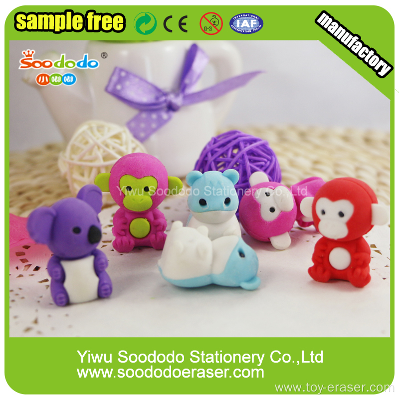 Animal stationery Eraser ,TPR eraser for kids