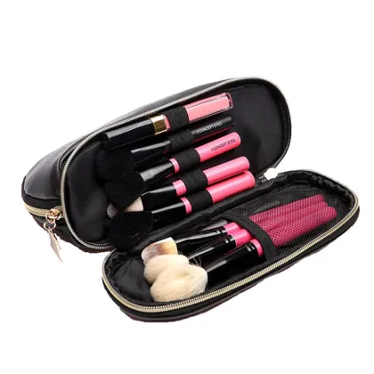 Small PU Leather Women Makeup Cosmetic Pouch Bag