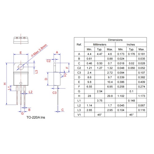 600V BTA16-600BW triac with high commutation performances