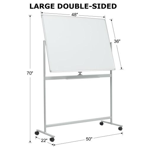 aluminum frame mobile double sided magnetic whiteBoard