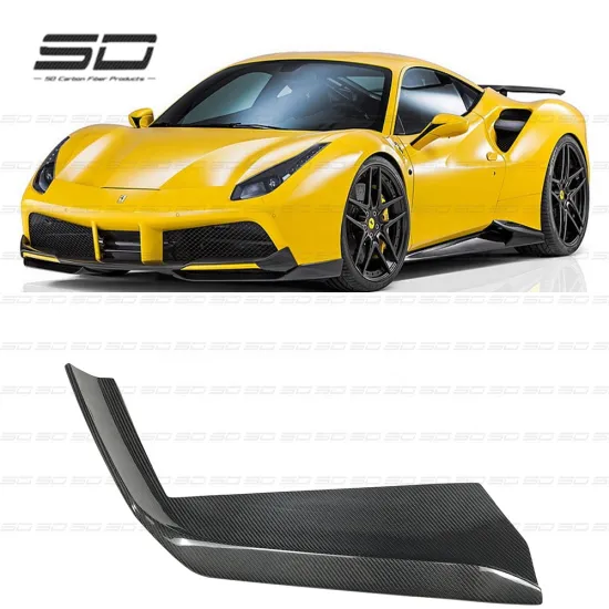 Dry Carbon Fiber Front Bumper Lip Corner for Ferrari 488GTB - N Style Matte/Glossy