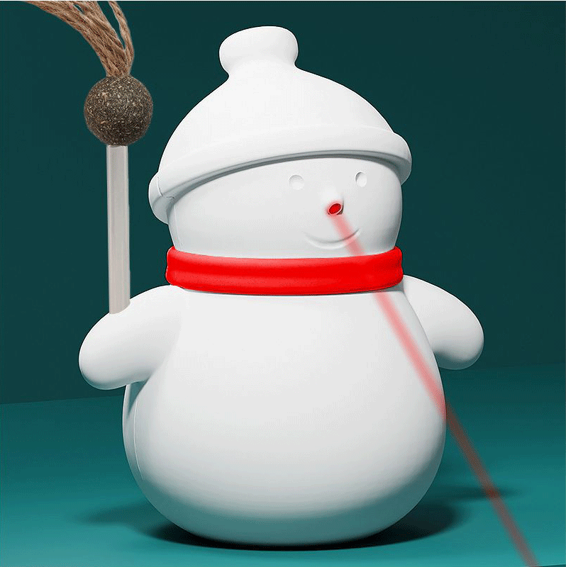 মজা এবং খেলার জন্য পালকযুক্ত স্নোম্যান পোষা খেলনা