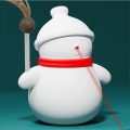 Feathered Snowman Pet Toy for Fun and Play