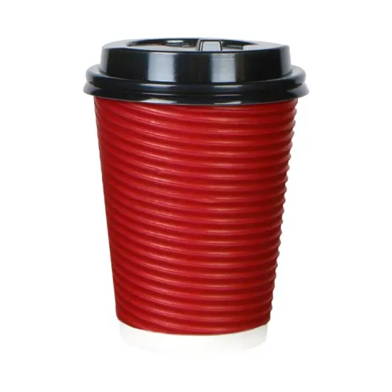 8oz Heat-Insulated Corrugated Ripple Wall Paper Cups