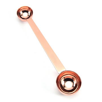 Copper Plated Stainless Steel Two Heads Coffee Scoop