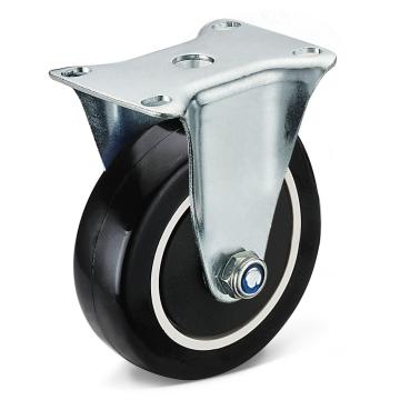 Medium Duty Flat Plate Rigid PU Wheel Caster