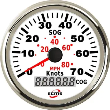 Marine Boat Auto GPS Speedometer 85mm 70Knots 9-32V 316L Bezel