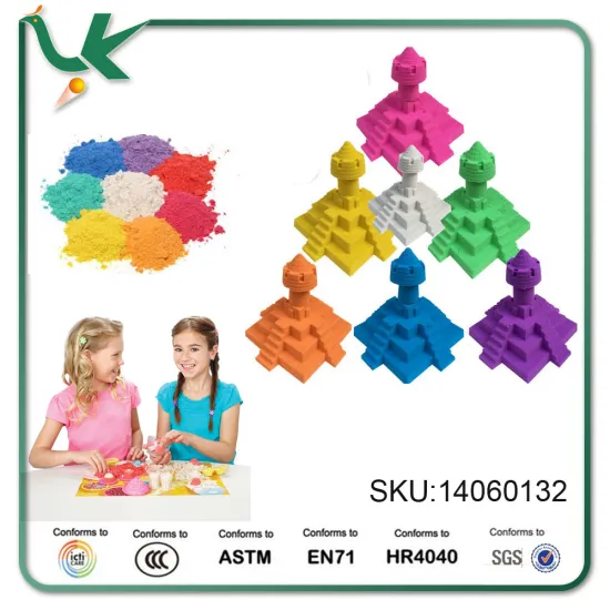 DIY Educational Toy Children's Project- Homemade Moon Sand Castle Colored Moldable Clay