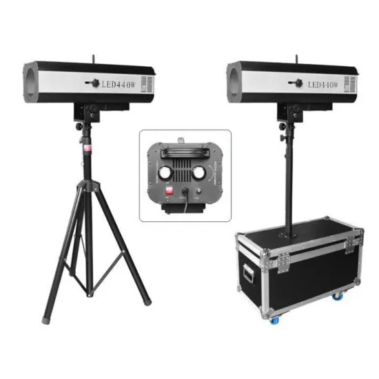 Professional Lighting Solutions: 440W LED Focus Spot Light with Zoom & 20R LED Follow Spot Light for Wedding Events, Stages, and Flight Cases