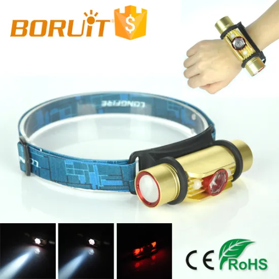 Headlamp / Wrist light 4 Modes Cree Q5 LED Rechargeable Headlamp With Build-in Battery