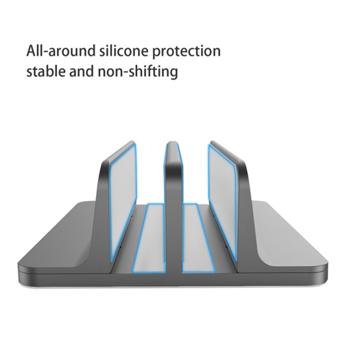 2 Slot Aluminum Alloy Vertical Adjustable Notebook Holder