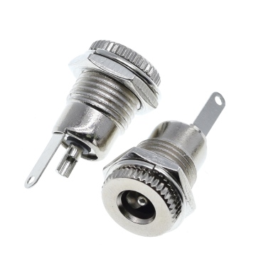 5.5mm x 2.1mm DC Power Jack Socket Female Panel Mount Connector - TZT DC099 Metal