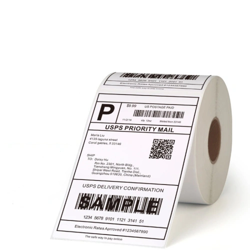 Blank 4x6 Inch 100x150mm Direct Thermal Paper Roll China Manufacturer