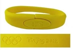 Yellow Silicon Rubber Wristband Usb Flash Drive (my-uwb03)
