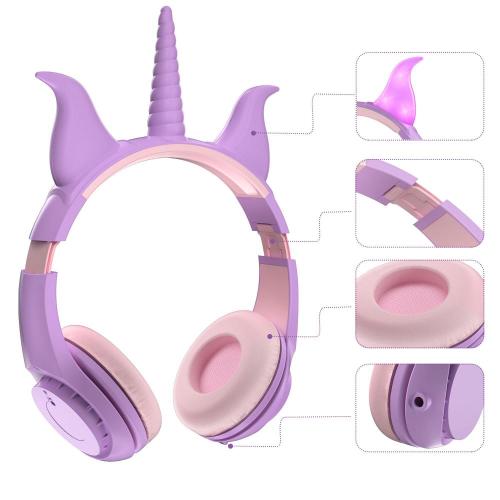 Wired Over Ear Kids Headphone Glowing Light