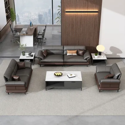 Leather CEO Office Sofa Set - Liyu Designer Low Price Furniture