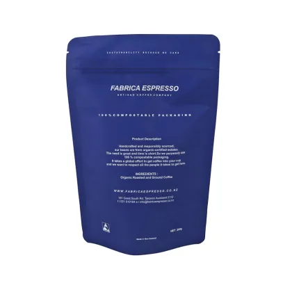 biodegradble continental green coffee pouch