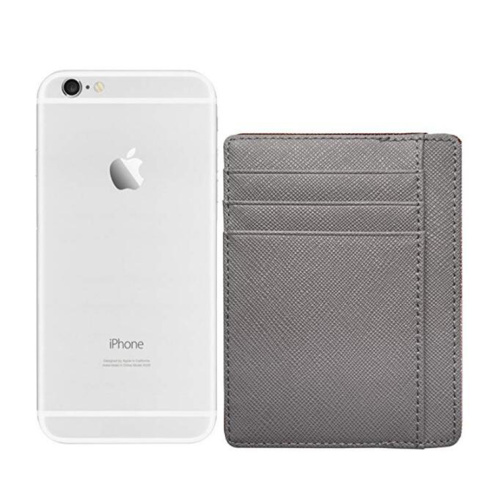 Minimalist Aluminum Leather Credit Card Case Holder Case