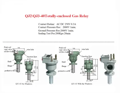 Trip contact Gas Relay for Transformer Buchholz relay