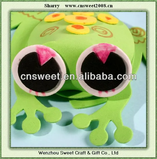 3D EVA Foam cartoon Forg Toy for Children handmade DIY