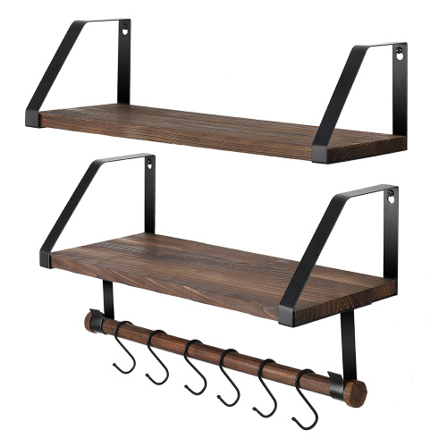 2 Packs Holzhangsschwimmungsregale mit Haken